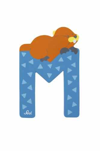 Trudi 81613 – Sevi Tierbuchstabe Murmeltier hellblau -