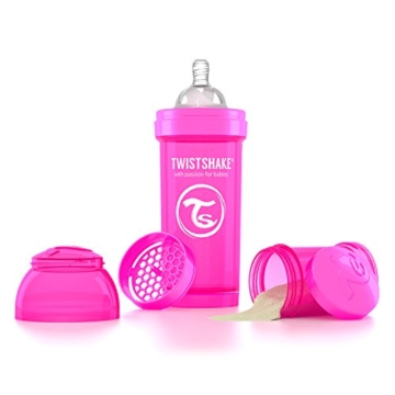 Twistshake 78007 Anti-Colic Babyflasche, 260 ml/9 oz, rosa -
