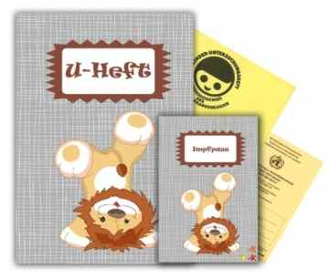 U-Heft Hülle incl. Impfpass Hülle – Löwenbaby – 10 Motive zur Wahl – personalisierbar mit Namen -