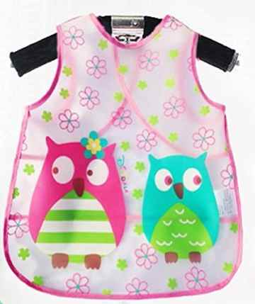 URAQT Unisex Baby wasserdicht Zufriedene Lätzchen Essen und Play Smock Kleinkind Schürze EVA -