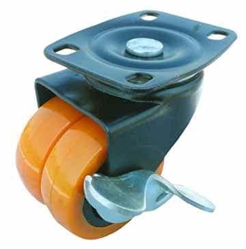 Ustar HDPE Doppel-Rad-Puff-Rolle mit Bruch 1322- lb Lastkapazität Packung von 4 -