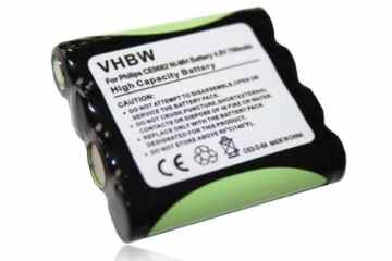 vhbw Ni-MH Akku 700mAh (4.8V) für Philips Babyfon Babyphone CE06821, H + H Babyruf MBF4848, MBF6666, MBF8020, MBF BÜG 2004 wie 301098. -