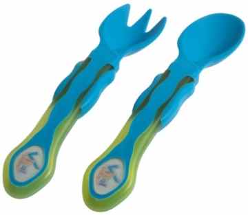 Vital Baby Mein erstes Gabel- und Löffelset – blau/grün -