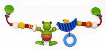 Wagenkette, Frosch 470 x 150 x 80 NEU Kinderwagen Kinderwagenzubehör Holz -