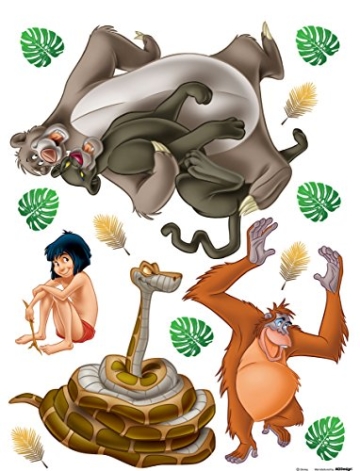 Wand Sticker The Jungle Book DK1793, Polymerfilm, 65 x 0,02 x 85 cm, mehrfarbig -