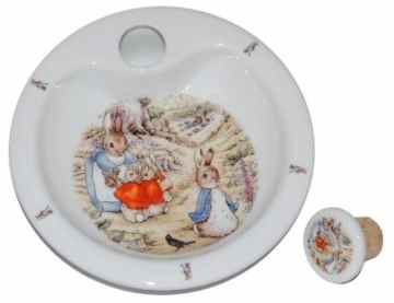 Warmhalteteller Porzellan Hasen Beatrix Potter – Keramik Kind Kinder Kindergeschirr Kinderservice Reutter -