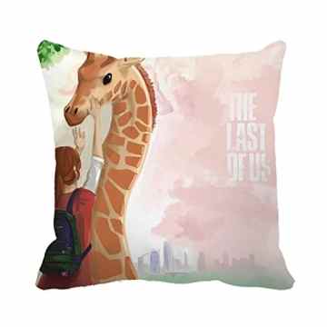 warrantyll Überwurf Kissenbezug The Last of Us Giraffe und Mädchen Kissenbezüge Home Couch Dekorative Kissen, canvas, #Color 1, 26*26