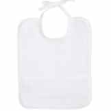 weißes Lätzchen zum Besticken – Größe: 23 x 28 cm