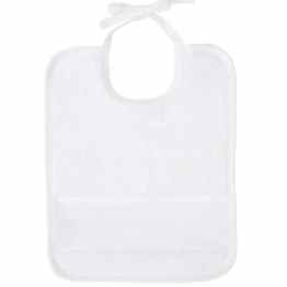 weißes Lätzchen zum Besticken – Größe: 23 x 28 cm