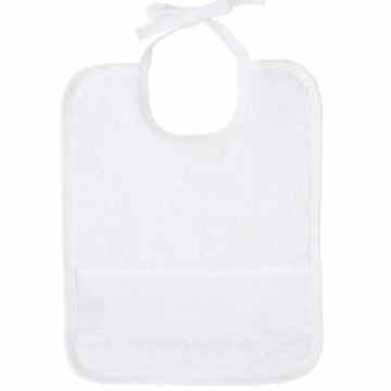 weißes Lätzchen zum Besticken – Größe: 23 x 28 cm