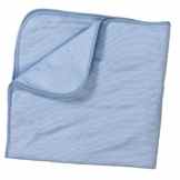 wellyou Kuscheldecke blau-weiss geringelt 80 x 80 cm