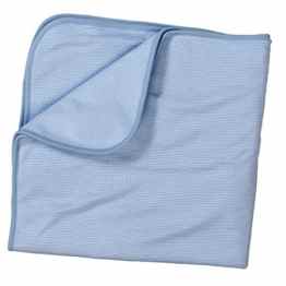 wellyou Kuscheldecke blau-weiss geringelt 80 x 80 cm