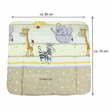 Wickeltischauflage Stoff Wickelauflage mit Baumwollbezug Waschbar Wickelunterlage 70 x 70 cm / 75 x 85 cm -