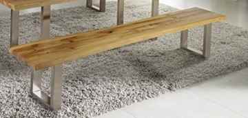 WIEN Baumbank 200×40 mit Metallfuß Wildeiche massiv geölt -