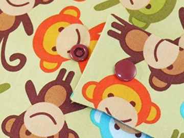 Windeltasche XL Basic „Äffchen“ grün – 100% handmade -