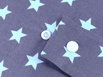 Windeltasche XL Basic „Big Blue Stars“ – 100% handmade -