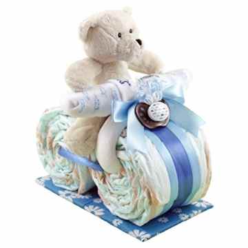 Windeltorten.EU 100364 Windelmotorrad „Bärle Boy“, blau -