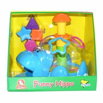 Wishtime Baby Funny Hippo Shape Sorter Block Toy Toddler Children Activity Animal Shape Block Toy -