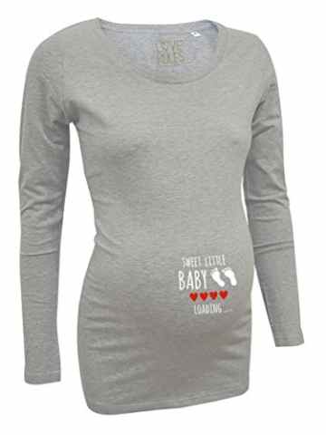 witzige Umstandsmode T Shirt langarm – sweet little Baby loading – by LOVE RULES – Schwangerschaftsmode wächst mit dem Babybauch -