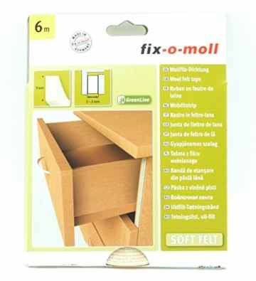 Wollfilzdichtung 6m x 9mm Filzdichtung Schrankdichtung Dichtung Dämpfung -