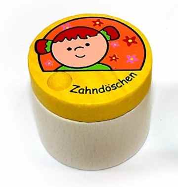 Zahndöschen, Mädchen 35 x 35 x 35 NEU Milchzahndose Kinderzahndose Holz -