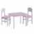Zeller 13442 Kinder-Sitzgarnitur „Princess“, 3-teilig, MDF / Tisch: 60 x 48 x 45, Stuhl: 28 x 26 x 54 -