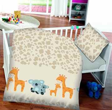 Öko-Tex Kinderbettwäsche Babybettwäsche 100% Baumwolle 40×60 cm + 100×135 cm (Koala)